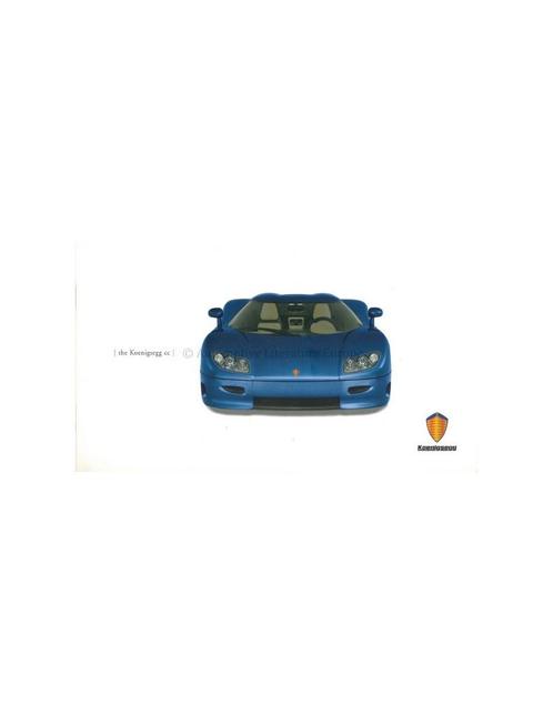 2002 KOENIGSEGG CC / CC8S BROCHURE ENGELS, Boeken, Auto's | Folders en Tijdschriften