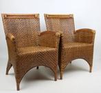 Fauteuil - Hout, Riet - Set van twee fauteuils