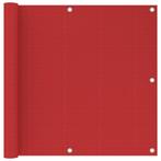 vidaXL Balkonscherm 90x300 cm HDPE rood, Tuin en Terras, Nieuw, Verzenden