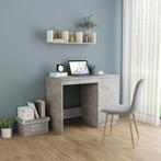 vidaXL Bureau 100x50x76 cm bewerkt hout betongrijs, Verzenden, Nieuw