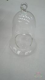 Glas bel voor waxinelichtje of bloemen 18 cm hoog / ds 6st, Ophalen of Verzenden, Nieuw
