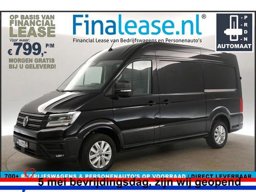 Volkswagen Crafter 2.0 TDI AUT HIGHLINE EXCLUSIVE L3 €799pm, Auto's, Bestelauto's, Lease, Automaat, Diesel, Volkswagen, Zwart
