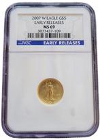 Gouden American Eagle 1/10 oz 2007 W Burnished Gold Early, Postzegels en Munten, Munten | Amerika, Verzenden, Midden-Amerika, Losse munt