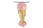 Bartafel ICE CREAM 105 cm met gehard vezelglas, roze beige -, Ophalen of Verzenden, Nieuw