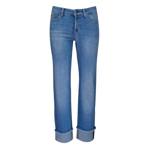 Cambio • blauwe Paris straight short jeans • 34, Kleding | Dames, Broeken en Pantalons, Blauw, Nieuw, Maat 34 (XS) of kleiner