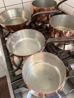 Pan (5) - Koper, Tin - DIKWANDIGE pannenset, Antiek en Kunst