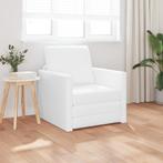 vidaXL Vloer Sofa Bed 2-in-1 Wit 74x77x81 cm Faux Leren, Huis en Inrichting, Banken | Bankstellen, Verzenden, Nieuw, Leer, Minder dan 150 cm