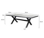 New Delhi dining tuintafel 224x103xH72,5 cm met kruispoot, Tuin en Terras, Ophalen of Verzenden, Nieuw