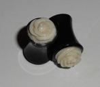 Stretcher Plug Hoorn, Roos 5 mm., Sieraden, Tassen en Uiterlijk, Piercings, Verzenden, Nieuw