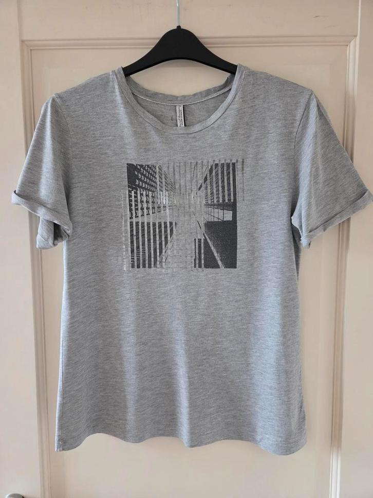 mooi grijs t-shirt met leuke opdruk van SummumWoman mt L, Kleding | Dames, Blouses en Tunieken, Grijs, Zo goed als nieuw, Maat 42/44 (L)