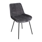 Eetkamerstoel velvet - grijs - 79x50x44 cm, Huis en Inrichting, Stoelen, Verzenden, Nieuw