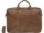 DSTRCT Fletcher Street Aktetas  - 17 inch laptoptas - Cognac, Verzenden, Zo goed als nieuw