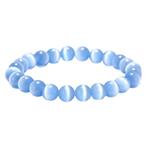 Fako Bijoux® - Armband - Cats Eye - Kattenoog - Lichtblauw, Verzenden, Nieuw