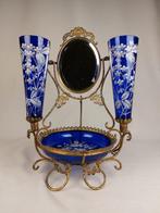 Kaptafelset - vogels - Glas, Messing - Kapster of « Baguier