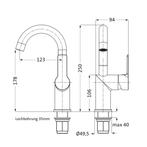 Wastafel Mengkraan Aquasplash Mare Medium Eengats Boog, Doe-het-zelf en Verbouw, Sanitair, Nieuw, Ophalen of Verzenden