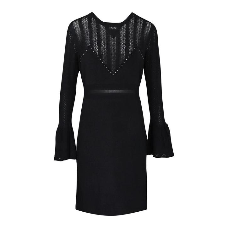 Liu Jo • zwarte fijngebreide jurk • XL, Kleding | Dames, Jurken, Zwart, Nieuw, Maat 46/48 (XL) of groter, Verzenden