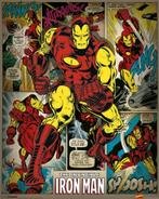 Poster Marvel Comics Iron Man Retro 40x50cm, Verzamelen, Verzenden, Nieuw, A1 t/m A3