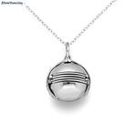 925 Zilveren bal medaillon voor 6 ronde fotos, Sieraden, Tassen en Uiterlijk, Kettinghangers, Verzenden, Nieuw, Zilver