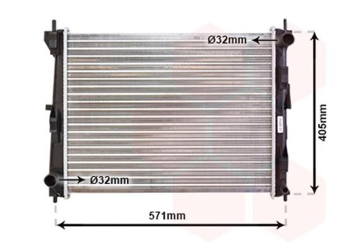 RADIATOR VOOR NISSAN MICRA 2003-2010 21410AY600, Auto-onderdelen, Airco en Verwarming, Nieuw, Ophalen of Verzenden