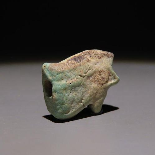 Oud-Egyptisch Faience Udjat-Amulet. Ptolemaïsche periode,, Verzamelen, Mineralen en Fossielen