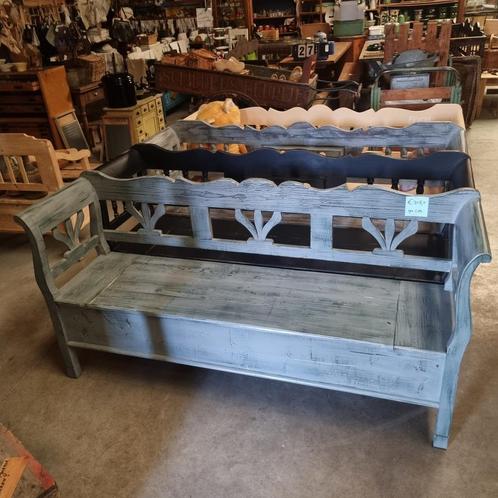 Klepbank,Hoekklepbank,brocante bank, Antiek en Kunst, Curiosa en Brocante, Ophalen