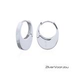 Zilveren chunk huggie oorringen - 925 zilver, Sieraden, Tassen en Uiterlijk, Oorbellen, Verzenden, Nieuw, Zilver