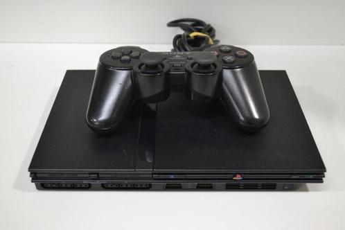 PlayStation 2 Console Slim  Set  (BLACK), Spelcomputers en Games, Spelcomputers | Sony PlayStation 2, Zo goed als nieuw, Verzenden