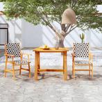vidaXL 3-delige Tuinset massief acaciahout, Tuin en Terras, Tuinsets en Loungesets, 2 zitplaatsen, Nieuw, Tuinset, Verzenden