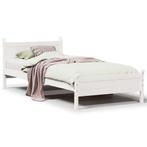 Massief Grenen Bed 90x190 Wit - Tweedekansje - Extra Voor..., 90 cm, Eenpersoons, Wit, Nieuw