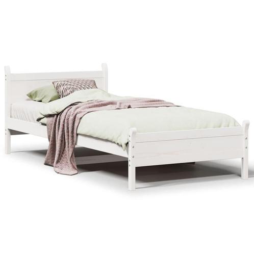Massief Grenen Bed 90x190 Wit - Tweedekansje - Extra Voor..., Huis en Inrichting, Slaapkamer | Bedden, 90 cm, 190 cm of minder