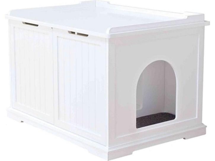 Trixie Kattenhuis - XL - Toilethuis met 2 deuren - Wit -, Dieren en Toebehoren, Katten-accessoires, Nieuw, Verzenden
