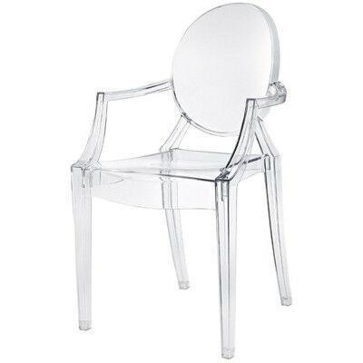 Eetkamerstoel met armleuning | Kunststof | Transparant |, Huis en Inrichting, Stoelen, Nieuw, Ophalen of Verzenden