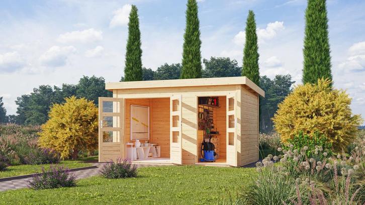 Karibu tuinhuis Schönbuch 1, 398 x 273 cm, Tuin en Terras, Tuinhuizen