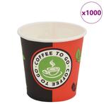 vidaXL Wegwerp koffiebekers papier 120 ml (4 oz) 1000 st, Huis en Inrichting, Keuken | Servies, Verzenden, Nieuw
