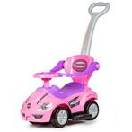 Loopauto met duwstang - meegroei - 60x43x85 cm - roze, Ophalen of Verzenden, Nieuw