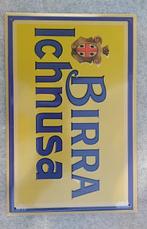 Birra Ichnusa - Reclamebord - Geglazuurd metaal, Antiek en Kunst, Antiek | Wandborden en Tegels