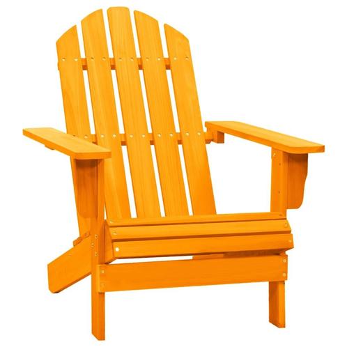 vidaXL Tuinstoel Adirondack massief vurenhout oranje, Tuin en Terras, Tuinstoelen, Nieuw, Hout, Verzenden