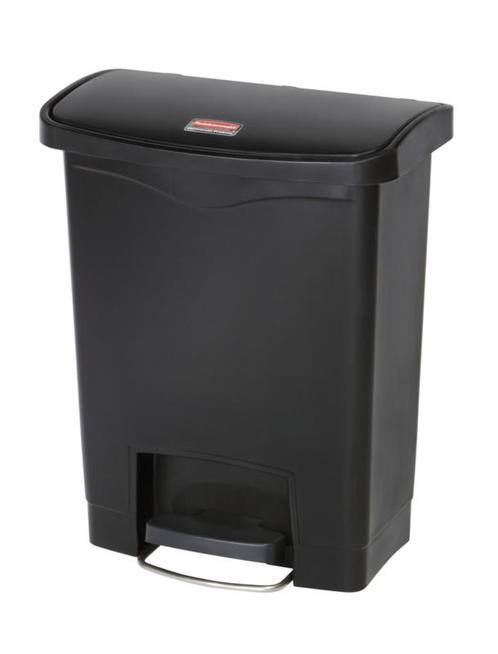 Afvalbak Slim Jim Step on Front step kunststof 30ltr Zwart, Huis en Inrichting, Woonaccessoires | Prullenbakken, Verzenden