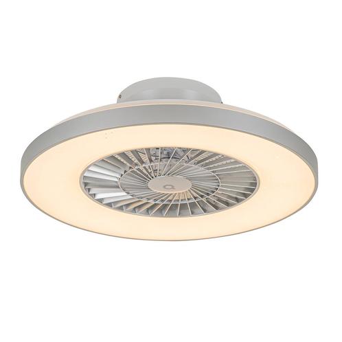 Smart plafondventilator zilver met ster effect dimbaar -, Huis en Inrichting, Lampen | Plafondlampen, Nieuw, Kunststof