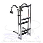 Zwemtrap RVS 316 – Dekmontage – opklapbaar 5 treden, Watersport en Boten, Ophalen of Verzenden, Nieuw