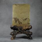 Een Chinees stenen tafel scherm - Steen - China - Qing, Antiek en Kunst
