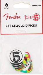 Fender - John 5 - Plectrum - Medium - 6-pack, Ophalen of Verzenden, Nieuw, Elektrische gitaar