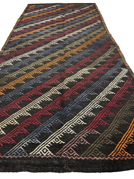 Turkse gestreepte Kilim - Kelim - 152 cm - 330 cm, Huis en Inrichting, Stoffering | Tapijten en Kleden