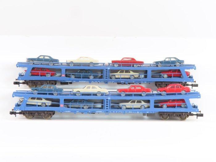 Fleischmann N - 8291K - Modeltrein goederenwagon (2) - 2x, Hobby en Vrije tijd, Modeltreinen | N-Spoor