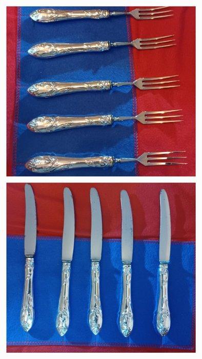 Bestekset (10) - .800 zilver - Anno 1950/800 zilver, Antiek en Kunst, Antiek | Goud en Zilver