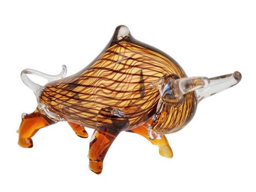 Beeldje - A large glass bull - Glas, Antiek en Kunst, Curiosa en Brocante
