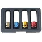 1/2 DR. Wheel nut 6pt. Krachtdoppenset 4-delig, Auto diversen, Verzenden, Nieuw
