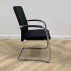 vergaderstoel / stapelstoel, zwart - chroom, Huis en Inrichting, Stoelen, Ophalen of Verzenden, Gebruikt, Metaal, Eén