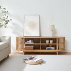 Tv-meubel Jarvenpaa met 4 open vakken 150x48x50 cm naturel [, Verzenden, Nieuw