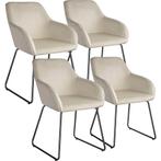 Eetkamerstoel Jeane, fluweellook, sledeonderstel - Fluweel c, Huis en Inrichting, Stoelen, Verzenden, Nieuw